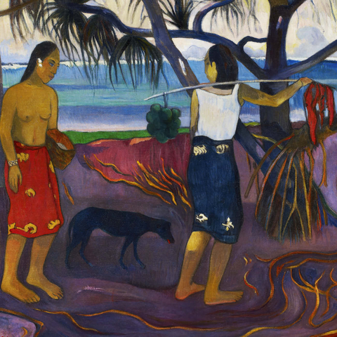 Paul Gauguin's I Raro Te Oviri (Under the Pandanus) (1891) 1000 Puzzle 3D Modell