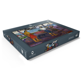 Darstellung des Puzzle Motivs Paul Gauguin's I Raro Te Oviri (Under the Pandanus) (1891) - Puzzleteile: 100