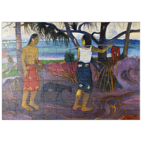 Darstellung des Puzzle Motivs Paul Gauguin's I Raro Te Oviri (Under the Pandanus) (1891) - Puzzleteile: 100