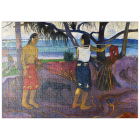 Darstellung des Puzzle Motivs Paul Gauguin's I Raro Te Oviri (Under the Pandanus) (1891) - Puzzleteile: 200
