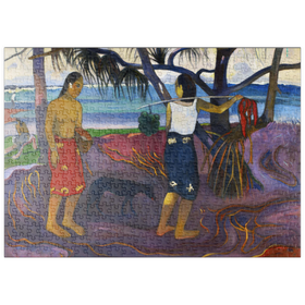 Darstellung des Puzzle Motivs Paul Gauguin's I Raro Te Oviri (Under the Pandanus) (1891) - Puzzleteile: 500