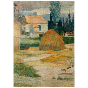 Darstellung des Puzzle-Motivs Paul Gauguin's Landscape near Arles (1888) – Puzzleteile: 1000