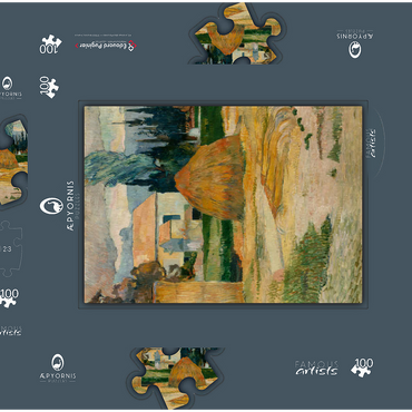 Paul Gauguin's Landscape near Arles (1888) 100 Puzzle Schachtel 3D Modell