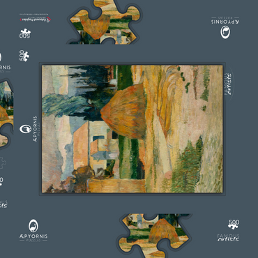 Paul Gauguin's Landscape near Arles (1888) 500 Puzzle Schachtel 3D Modell