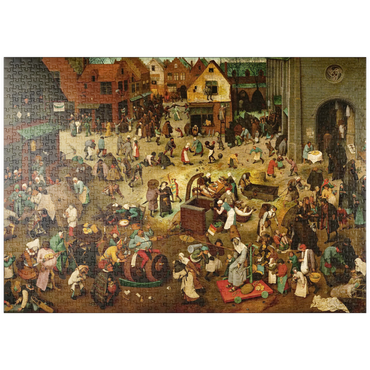 puzzleplate The Fight between Carnival and Lent, 1559, by Pieter Bruegel the Elder 1000 Puzzle
