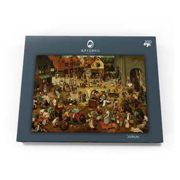 The Fight between Carnival and Lent, 1559, by Pieter Bruegel the Elder 100 Puzzle Schachtel Ansicht3