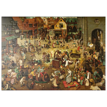 puzzleplate The Fight between Carnival and Lent, 1559, by Pieter Bruegel the Elder 100 Puzzle