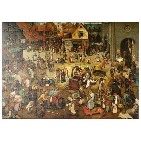 Darstellung des Puzzle-Motivs The Fight between Carnival and Lent, 1559, by Pieter Bruegel the Elder – Puzzleteile: 200