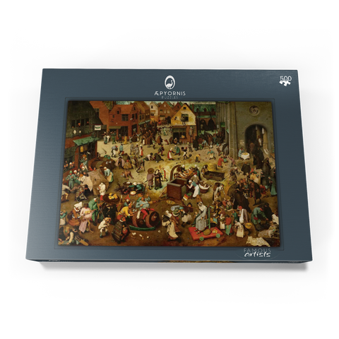 The Fight between Carnival and Lent, 1559, by Pieter Bruegel the Elder 500 Puzzle Schachtel Ansicht3