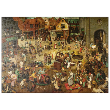 puzzleplate The Fight between Carnival and Lent, 1559, by Pieter Bruegel the Elder 500 Puzzle