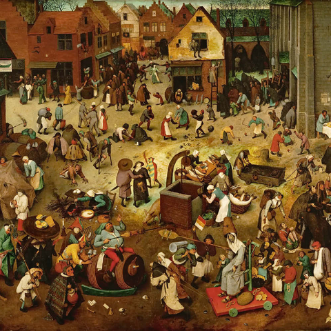 The Fight between Carnival and Lent, 1559, by Pieter Bruegel the Elder 500 Puzzle 3D Modell