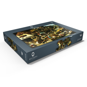 Darstellung des Puzzle Motivs Netherlandish Proverbs, 1559, by Pieter Bruegel the Elder - Puzzleteile: 1000