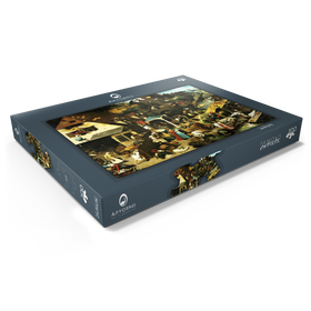 Darstellung des Puzzle Motivs Netherlandish Proverbs, 1559, by Pieter Bruegel the Elder - Puzzleteile: 100