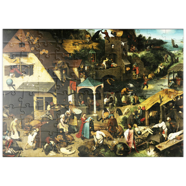 puzzleplate Netherlandish Proverbs, 1559, by Pieter Bruegel the Elder 100 Puzzle