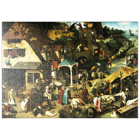 puzzleplate Netherlandish Proverbs, 1559, by Pieter Bruegel the Elder 200 Puzzle