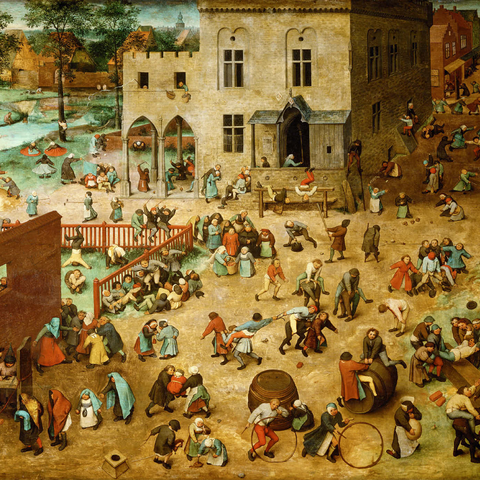 Children's Games, 1560, by Pieter Bruegel the Elder 1000 Puzzle 3D Modell