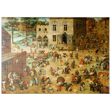 puzzleplate Children's Games, 1560, by Pieter Bruegel the Elder 100 Puzzle