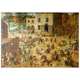Darstellung des Puzzle Motivs Children's Games, 1560, by Pieter Bruegel the Elder - Puzzleteile: 500