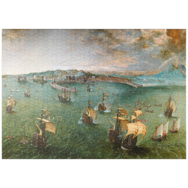 puzzleplate Naval battle in the Gulf of Naples, 1560, by Pieter Bruegel the Elder 1000 Puzzle