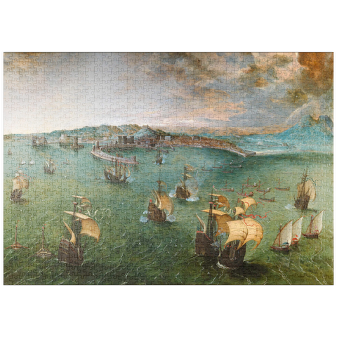 puzzleplate Naval battle in the Gulf of Naples, 1560, by Pieter Bruegel the Elder 1000 Puzzle