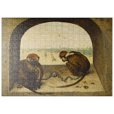 puzzleplate Two Monkeys, 1562, by Pieter Bruegel the Elder 200 Puzzle