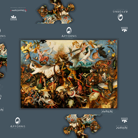 The Fall of the Rebel Angels, 1562, by Pieter Bruegel the Elder 1000 Puzzle Schachtel 3D Modell