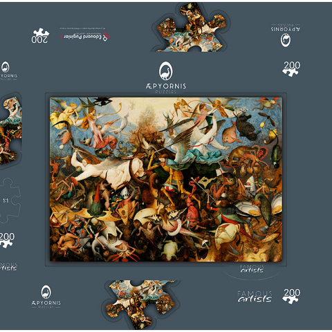 The Fall of the Rebel Angels, 1562, by Pieter Bruegel the Elder 200 Puzzle Schachtel 3D Modell