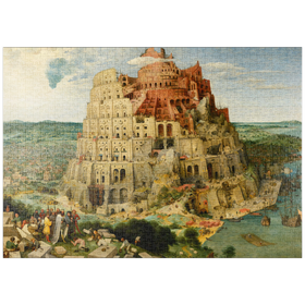 Darstellung des Puzzle-Motivs The Tower of Babel, 1563, by Pieter Bruegel the Elder – Puzzleteile: 1000