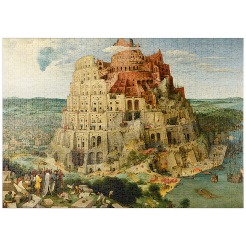 puzzleplate The Tower of Babel, 1563, by Pieter Bruegel the Elder 1000 Puzzle
