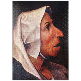 Darstellung des Puzzle-Motivs Portrait of an Old Woman, 1563, by Pieter Bruegel the Elder – Puzzleteile: 1000