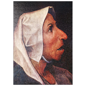 Darstellung des Puzzle-Motivs Portrait of an Old Woman, 1563, by Pieter Bruegel the Elder – Puzzleteile: 200
