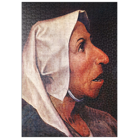 Darstellung des Puzzle Motivs Portrait of an Old Woman, 1563, by Pieter Bruegel the Elder - Puzzleteile: 500