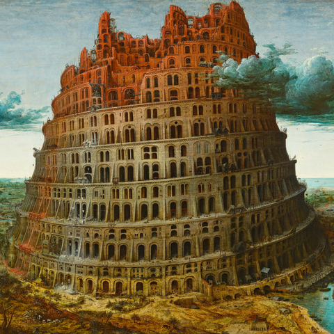 The Little Tower of Babel, 1563, by Pieter Bruegel the Elder 1000 Puzzle 3D Modell