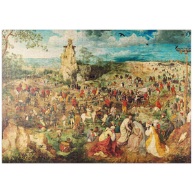 Darstellung des Puzzle Motivs The Procession to Calvary, 1564, by Pieter Bruegel the Elder - Puzzleteile: 1000