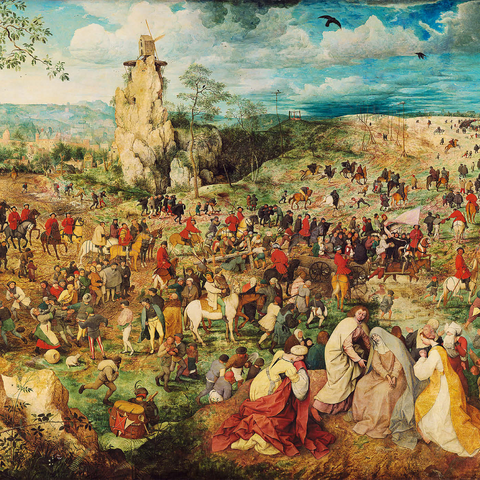 The Procession to Calvary, 1564, by Pieter Bruegel the Elder 1000 Puzzle 3D Modell