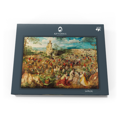 The Procession to Calvary, 1564, by Pieter Bruegel the Elder 100 Puzzle Schachtel Ansicht3