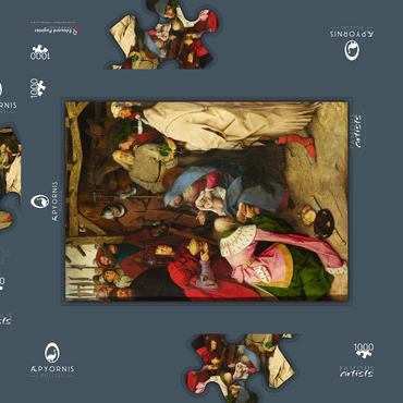 The Adoration of the Kings, 1564, by Pieter Bruegel the Elder 1000 Puzzle Schachtel 3D Modell