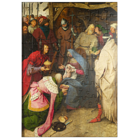 Darstellung des Puzzle Motivs The Adoration of the Kings, 1564, by Pieter Bruegel the Elder - Puzzleteile: 100