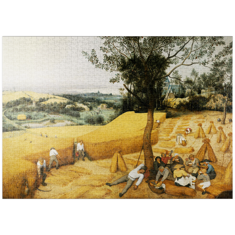 puzzleplate The Harvesters (July–August), 1565, by Pieter Bruegel the Elder 1000 Puzzle