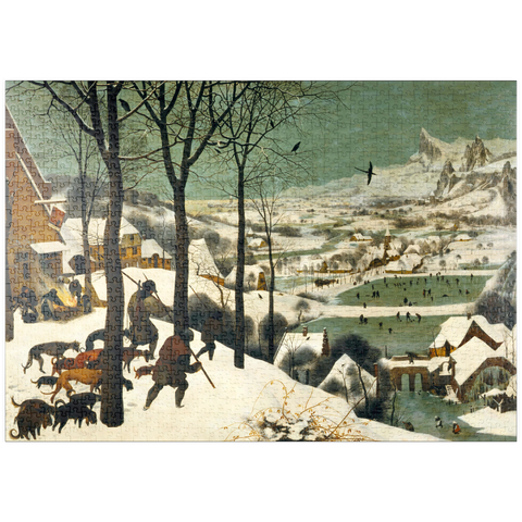 puzzleplate Hunters in the Snow, 1565, by Pieter Bruegel the Elder 1000 Puzzle
