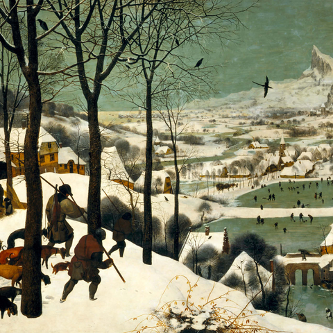 Hunters in the Snow, 1565, by Pieter Bruegel the Elder 1000 Puzzle 3D Modell