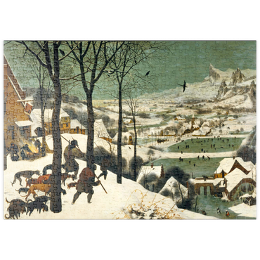 puzzleplate Hunters in the Snow, 1565, by Pieter Bruegel the Elder 500 Puzzle