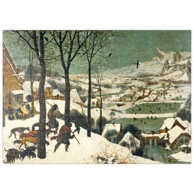 Darstellung des Puzzle Motivs Hunters in the Snow, 1565, by Pieter Bruegel the Elder - Puzzleteile: 500
