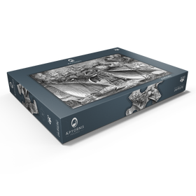 Darstellung des Puzzle Motivs Man of War between two Galleys, 1565, by Pieter Bruegel the Elder - Puzzleteile: 500