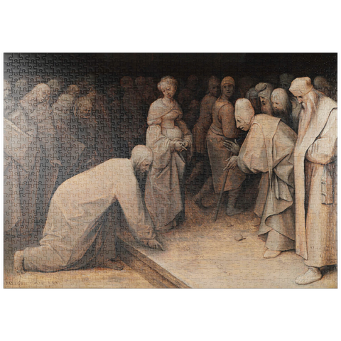 puzzleplate Christ and the Woman taken in Adultery, 1565, by Pieter Bruegel the Elder 1000 Puzzle