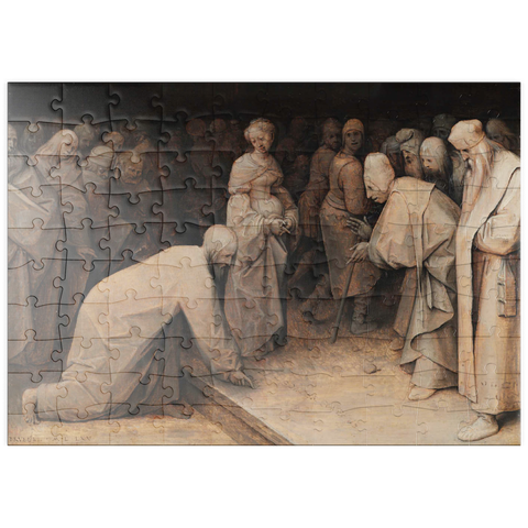 puzzleplate Christ and the Woman taken in Adultery, 1565, by Pieter Bruegel the Elder 100 Puzzle