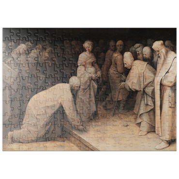 puzzleplate Christ and the Woman taken in Adultery, 1565, by Pieter Bruegel the Elder 200 Puzzle