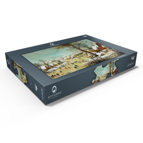 Darstellung des Puzzle Motivs Winter Landscape with Skaters and a Bird Trap, 1565, by Pieter Bruegel the Elder - Puzzleteile: 1000