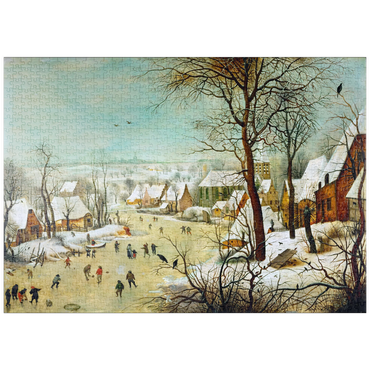 puzzleplate Winter Landscape with Skaters and a Bird Trap, 1565, by Pieter Bruegel the Elder 1000 Puzzle
