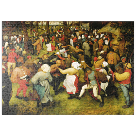 Darstellung des Puzzle Motivs The Wedding Dance in the open air, 1566, by Pieter Bruegel the Elder - Puzzleteile: 500